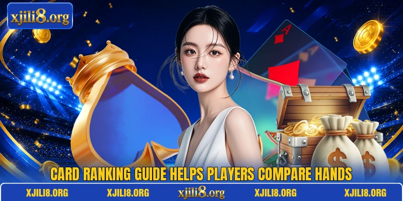 Card ranking guide helps players compare hands Card ranking guide helps players compare hands