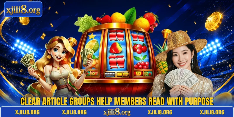 Clear article groups help members read with purpose