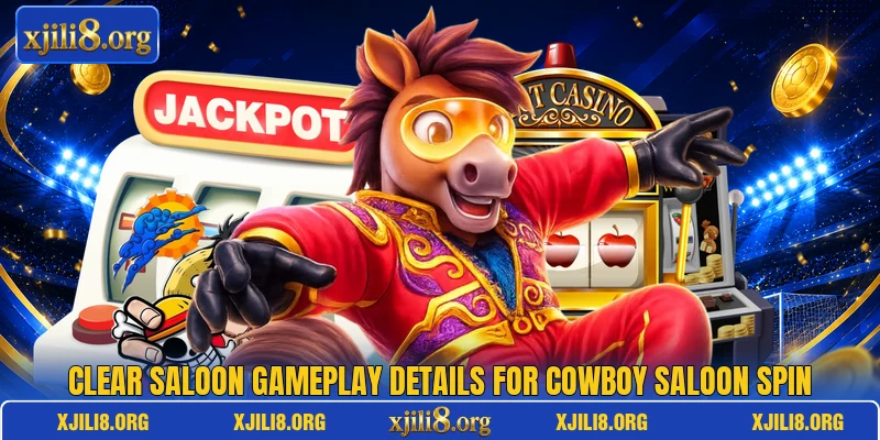 Clear saloon gameplay details for Cowboy Saloon Spin Clear saloon gameplay details for Cowboy Saloon Spin