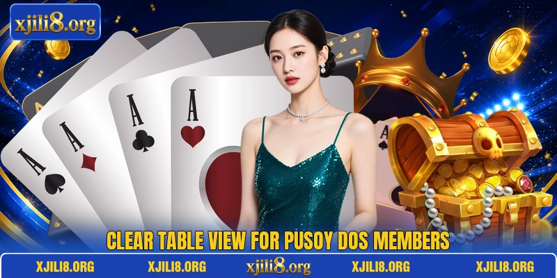 Clear table view for pusoy dos members Clear table view for pusoy dos members