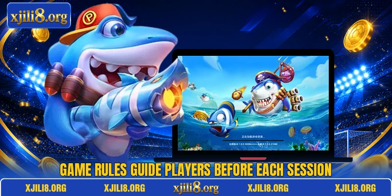 Game rules guide players before each session Game rules guide players before each session