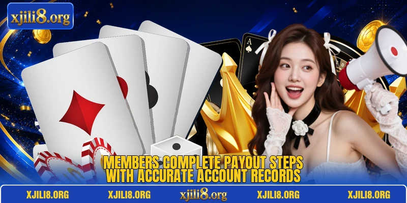 Members complete payout steps with accurate account records