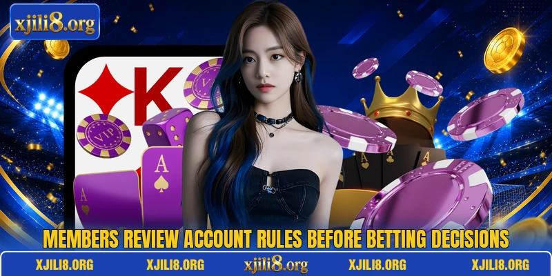 Members review account rules before betting decisions