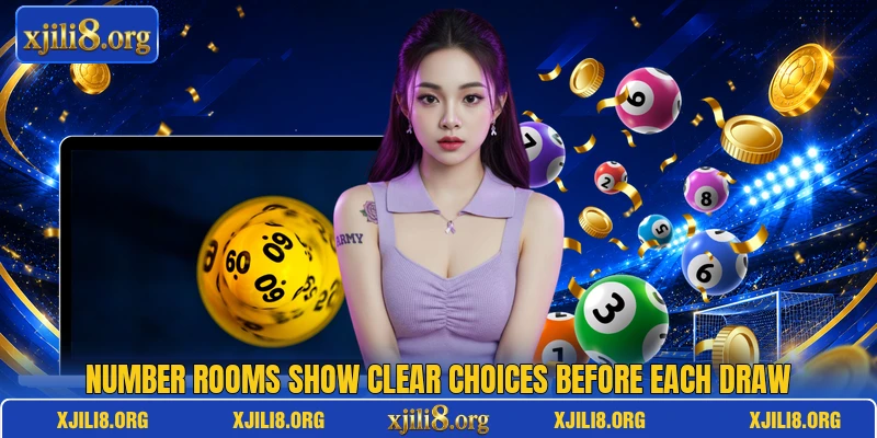 Number rooms show clear choices before each draw Number rooms show clear choices before each draw
