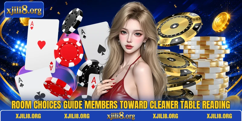 Room choices guide members toward cleaner table reading Room choices guide members toward cleaner table reading