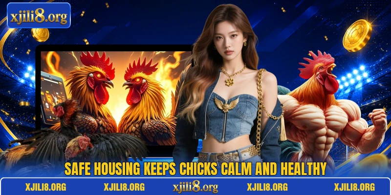 Safe housing keeps chicks calm and healthy Safe housing keeps chicks calm and healthy