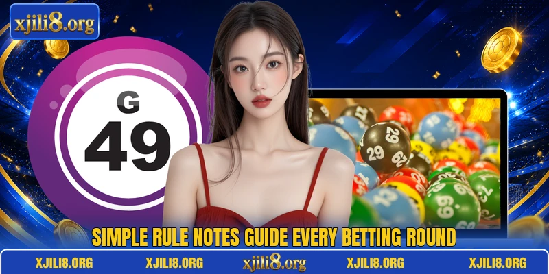 Simple rule notes guide every betting round