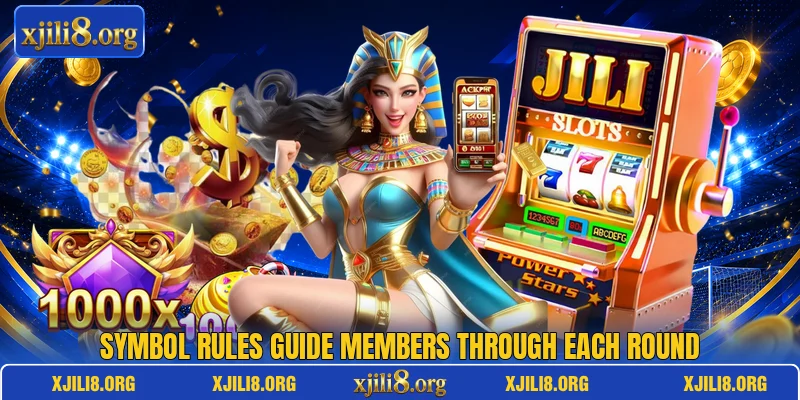 Symbol rules guide members through each round Symbol rules guide members through each round